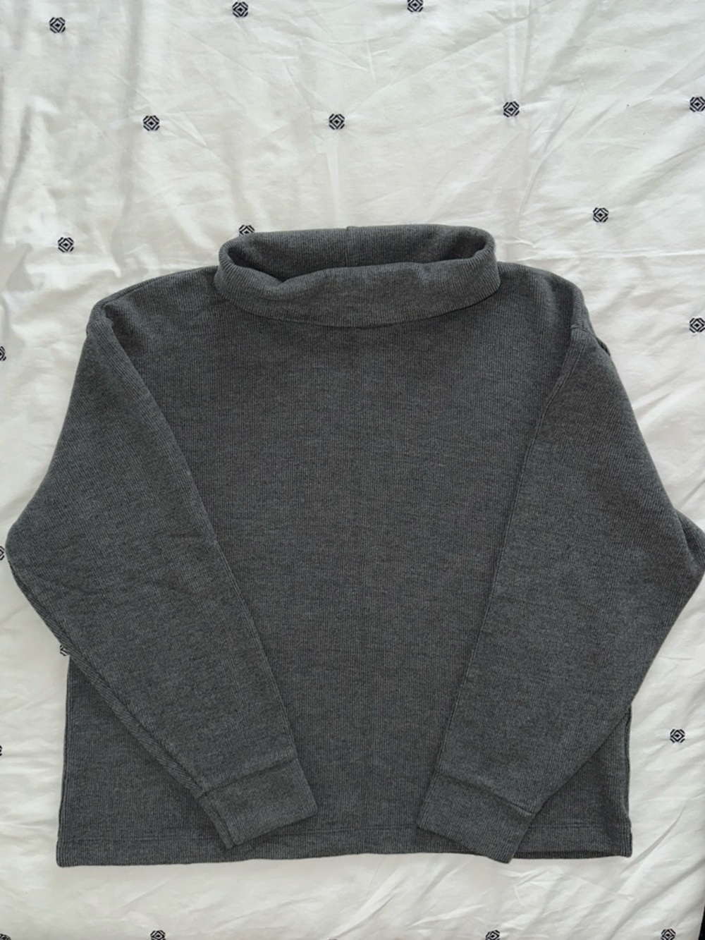 Uniqlo Soft Knitted Fleece Ribbed Long Sleeve Top